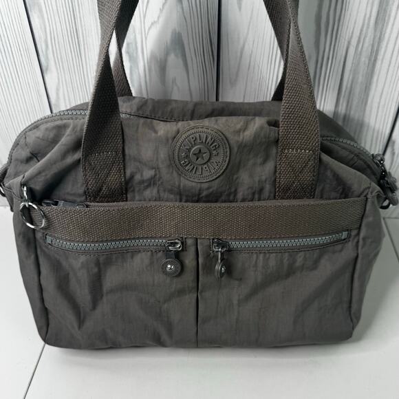 Kipling  "Pilar" Black Tonal Medium Shoulder Bag Nylon Purse - Picture 1 of 9